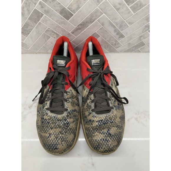 Nike Metcon‎ 4 Green Camo Red CrossFit Shoes Sneakers BV1636-301 Mens Size 10.5 - Picture 3 of 8